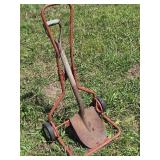 Old Clothes Line Cart Dolley & Shovel