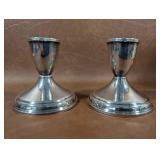 Weighted Sterling Candle Holders 404g