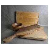 Wood Cutting Boards & Bowl