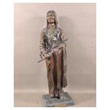 "Chief Wolf Robe" "After" C. Kauba Detailed Bronze