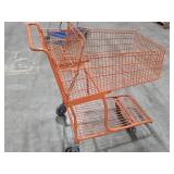 Large Orange Shopping Cart
