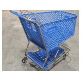 Large Blue Shopping Cart