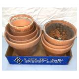 Clay planter pots