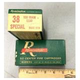 Two boxes of 38 special Remington ammo