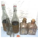 Liquor decanter/wine/soda bottles
