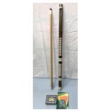 Pool stick and chalk