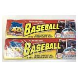 2 Topps baseball cards 1991 complete sets