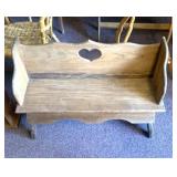 Country themed decorative bench
