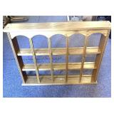 Wooden display shelving