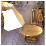 End table with the lamp