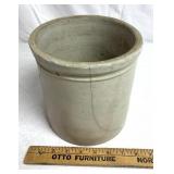 8" Tall stoneware crock chip and crack