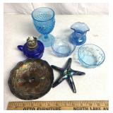 Blue glassware