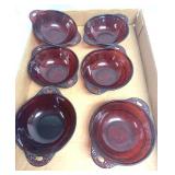 Ruby red saucers