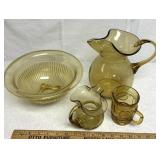 Yellow/tan glassware