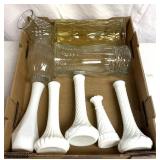 VTY of vases, Hoosier glass 6 other