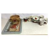 Apple themed dishware