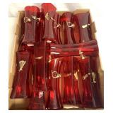 Musical themed red vases