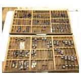 Vintage printer press lettering