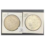 1921 & 1921-D Morgan Dollars