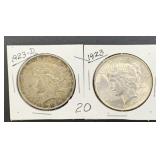 1923 & 1923-D Peace Dollars