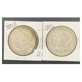 1921 & 1921-D Morgan Dollars