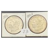 1921 & 1921-S Morgan Dollars