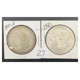 1921 & 1921-D Morgan Dollars
