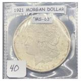 1921 Morgan Dollar "MS-63"