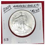 2009 American Eagle Dollar "MS-64"