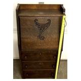 Small secretary cabinet proximately 36 inches tall