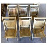6 Vintage wooden folding chairs