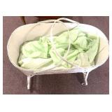 Antique wicker baby bassinet