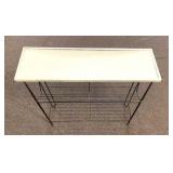 Primitive metal shelf/stand 32 inches wide