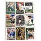 (9)- Vintage Football Star Quarterback Cards