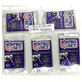 (5)- Packs of 1991 NFL Pro Set Series 2-
