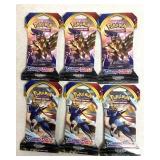 6 Sealed Pokemon Sword & Sheild Trading card packs