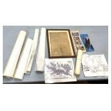 VTY of Fishing maps and nature prints