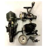 4 Fishing reels and parts