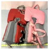 2 Child/infant life preservers