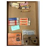 Bullet pencils and box cutters with advertising