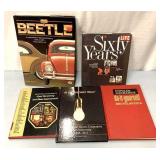 Variety of hard cover books