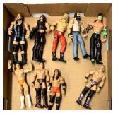 Variety of wrestling action figures