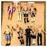 Variety of wrestling action figures