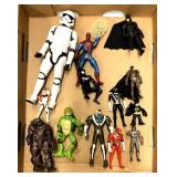 Darth Vader/Spiderman/Batman action figures