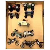 Toy motorcycles trucks for wheelers