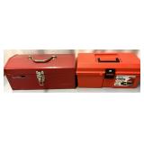 Metal and plastic toolboxes/nice shape