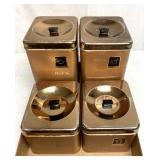 Retro metal kitchen canisters