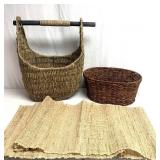Decorative baskets/ table runner
