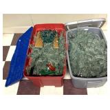 2 Totes full of Christmas tree parts/lights