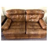 Leather loveseat